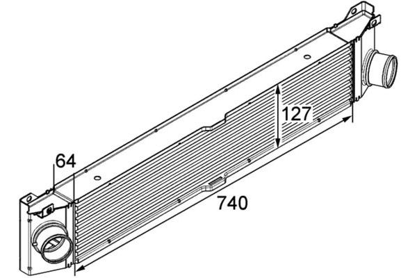 Turbo Radyatörü  Peugeot Boxer Kamyonet, Çift Kabin (2014->)  MAHLE CI 158 000S