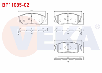 Fren Disk Balata Ön VEKA BP11085-02  