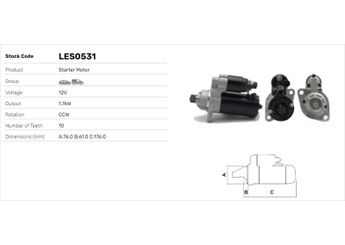 Marş Dinamosu  LUCAS ELEKTRIK LES0531  2M911023N 02M911023N 2M911023P 02M911023P 2M911023NX 02M911023NX 2M911023PX 02M911023PX 2M911024N 02M911024N 2M911024NX 02M911024NX
