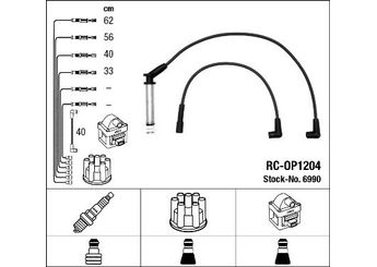 Buji Kablosu  NGK 6990  1282011 12 82 011 1282032 12 82 032