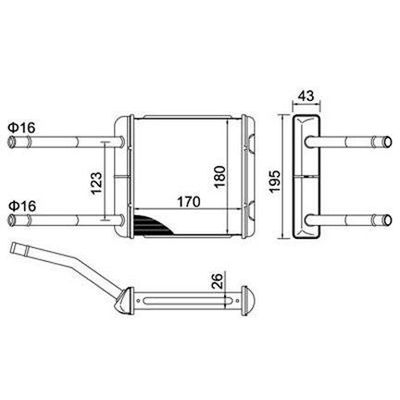 Kalorifer Radyatörü  Opel Calibra (1990->)  MAGNETI MARELLI 359000300150