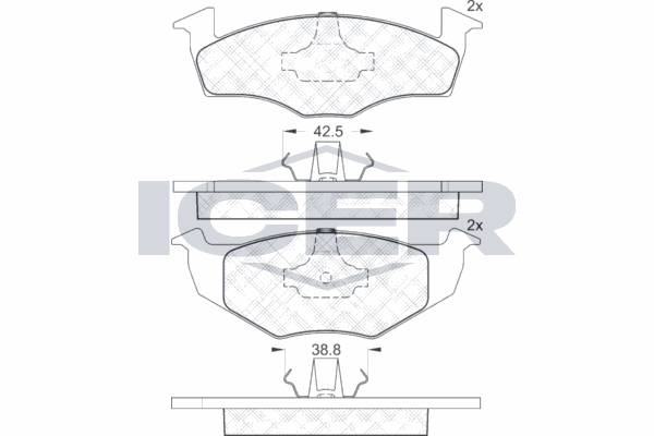 Fren Disk Balata Ön Volkswagen Polo IV (9N3)(04.2005->2009)  KALE BALATA 21866 172 05 ANS KD13