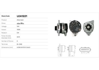 Alternatör  LUCAS ELEKTRIK LEA1221  A003TA5492 A003TA7791 A3TA5492 A3TA7791 DMX142087 MD358421 MD358607
