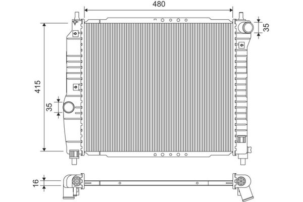 Su Radyatörü  Land Rover Discovery (08.2004->)  VALEO 735157