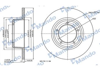 Fren Disk Ayna Ön Sağ ve Sol MANDO MBC035397  571762 FRC7329 LR017951 R571762