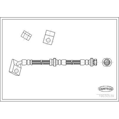 Fren Hortumu Ön Sağ veya Sol CORTECO 19030538