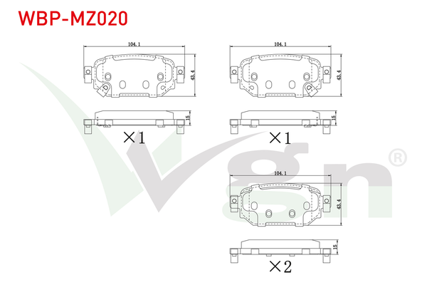 Fren Disk Balata Arka WGN WBP-MZ020