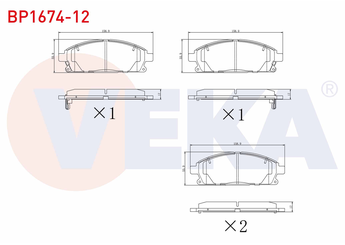 Fren Disk Balata Ön VEKA BP1674-12  