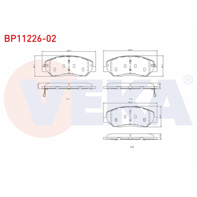 Fren Disk Balata Ön Kia Sorento (XM)(2009->)  VEKA BP11226-02