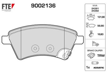 Fren Disk Balata Ön FTE 9002136  71742853 71750033 5581079J00 55810-79J00 5581079J10 55810-79J10