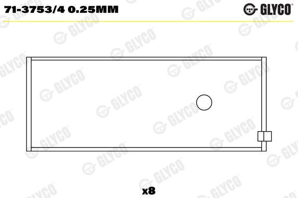 Kol Yatak (0.25)  GLYCO 71-3753/4 0.25mm