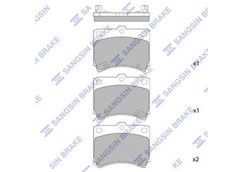 Fren Disk Balata Ön SANGSIN SP1049  DA193328 DA193328ZA KK1503323Z KK1503328Z KK3253328Z B5Y83328ZA DA193328Z DA193328Z9A DA193328ZA9A