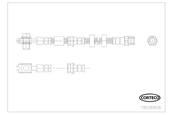 Fren Hortumu Ön Sağ veya Sol Volkswagen Polo V (6C1)(01.2014->2017)  SWAPP 41226