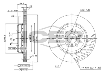 Fren Disk Ayna Arka Sağ BMW ORJINAL 34216882246  34216882246