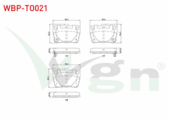 Fren Disk Balata Arka WGN WBP-TO021  