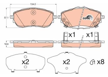 Fren Disk Balata Ön TRW GDB3598  446502391 04465-02391 446502390 04465-02390