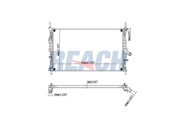 Su Radyatörü  Ford Transit New Line (TT9)(2006->)  VEKA 16-1925