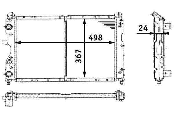 Su Radyatörü  Alfa Romeo 155 (1992->)  MAHLE CR 450 000S