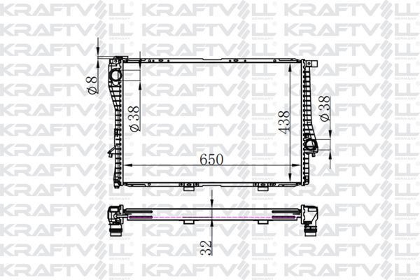 Su Radyatörü  BMW 5 Serisi Touring (E39)(1997->)  KRAFTVOLL 08040096