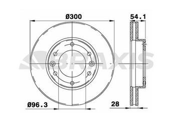 Fren Disk Ayna Ön Sağ ve Sol BRAXIS AE0556  DF4924S 517124D200