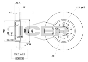 Fren Disk Ayna Arka Sağ ve Sol FIAT ORJINAL 52048985  52048985 51808471 51885409 52048984 52067389 52067390