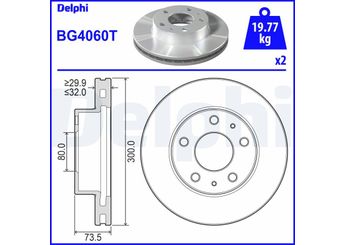 Fren Disk Ayna Ön Sağ ve Sol DELPHI BG4060T  1607872380 1611841280 1612435380 1612435480 1618864580 424937 4249.37 424938 4249.38 4249A6 4249.A6 51705758 51740249 6001073176 71773409
