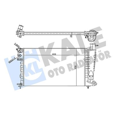 Su Radyatörü  Peugeot 306 Cabriolet (S2)(04.1997->)  KALE 356290