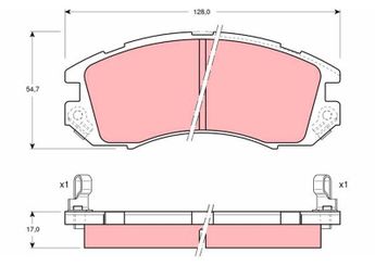 Fren Disk Balata Ön TRW GDB989  26296FA000 26296FA001 26296AA030 26296AA000 26296AA020 26296AA120 26296AA041 26296AA121 26296AA161
