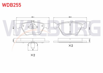 Fren Disk Balata Ön WALBURG WDB255  