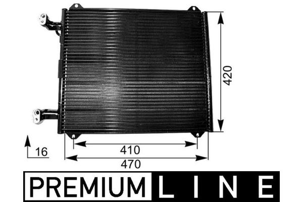 Klima Radyatörü  Audi A2 (8Z)(06.2000->)  MAHLE AC 251 000P