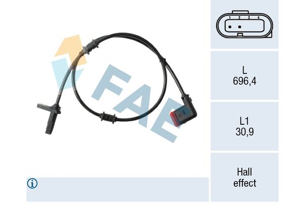 Abs Sensörü Arka Sağ Mercedes CLS Shooting Brake (BM 218)(10.2012->)  HELLA 6PU 358 218-091