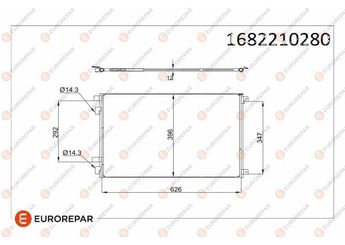 Klima Radyatörü  EUROREPAR 1682210280  1682210280 8200115543 8200223000