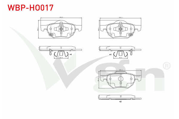 Fren Disk Balata Ön WGN WBP-HO017