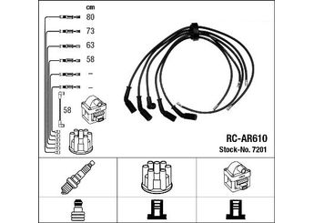 Buji Kablosu  NGK 7201  60522981 60 52 29 81 60569567 60 56 95 67