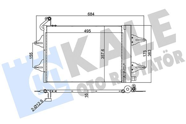 Klima Radyatörü  Volkswagen Fox (5Z1)(04.2005->2011)  KALE 390700