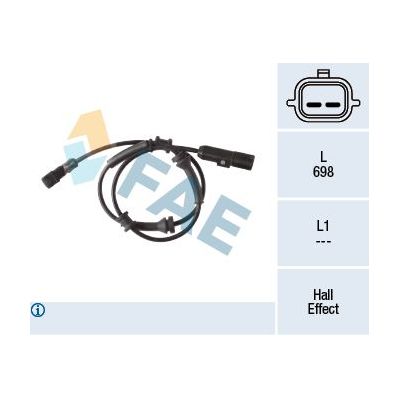 Abs Sensörü Arka Sağ veya Sol Renault Laguna Grandtour (2007->)  FAE 78281