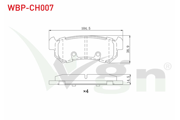 Fren Disk Balata Arka WGN WBP-CH007