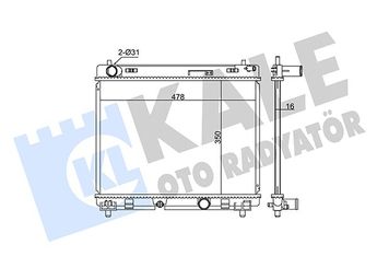 Su Radyatörü  KALE 342140  6QE121253B 6Q0121253R 6Q0121253AE 6Q0121253Q 6Q0121253AD 164000N050 16400-0N050