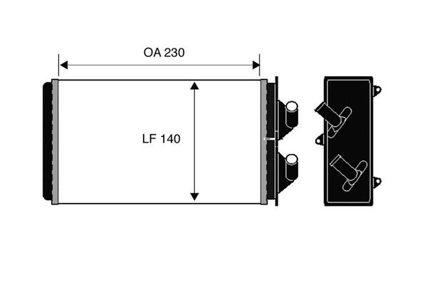 Kalorifer Radyatörü  Fiat Cinquecento (170)(1993->)  VALEO 812303