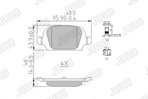 Fren Disk Balata Arka JURID 573009J