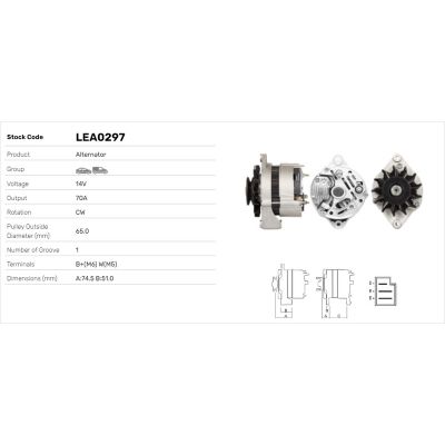 Alternatör  LUCAS ELEKTRIK LEA0297