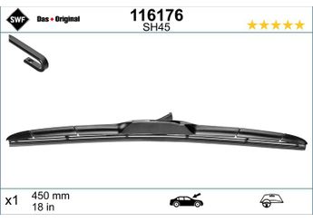 Silecek Süpürgesi Ön  450 mm - 18 inç SWF 116176  1272337 A4708240200 40534 61610040534 95161606 96910780 68197139AA 983601H300 4708240200 86542SC160 852120E090 0 040 534 61 61 0 040 534 68197 139AA 98360-1H300 86542-SC160 85212-0E090