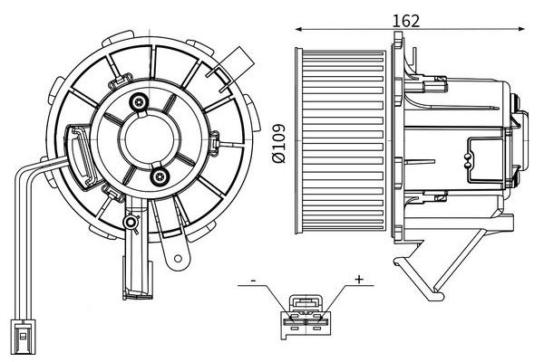Kalorifer Motoru  MAHLE AB 183 000S