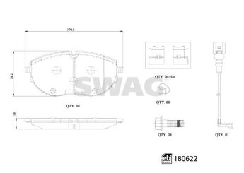 Fren Disk Balata Ön SWAG 33 10 7793  7LA698151A 7LA 698 151 A 7LA698151C 7LA 698 151 C 7LA698151E 7LA 698 151 E
