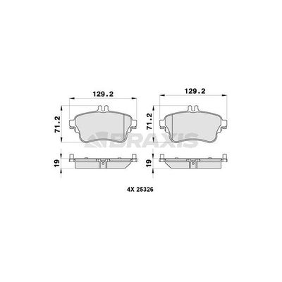 Fren Disk Balata Ön BRAXIS AB0283
