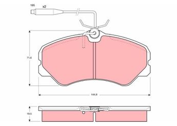 Fren Disk Balata Ön TRW GDB447  9941207 9938205 09938205 425047 425058 4250 47 4250 58 425105 4251 05 95667765 95 667 765 95615159 95623223 95640895 9939028 0000009939028 9940092 0000009940092 71770968 9940566 9940999 9941208 9945070 9945076 994999