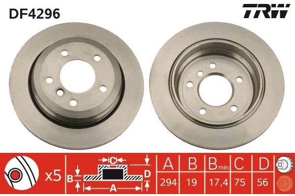 Fren Disk Ayna Arka Sağ ve Sol BMW 3 Serisi Sedan (E46)(1998->)  AYD 51398