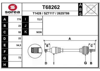 Aks Komple Ön Sağ ASPART 1DSH1206  4410180E21 44101-80E21