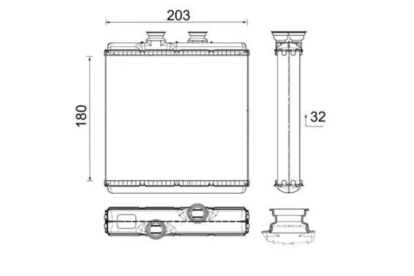 Kalorifer Radyatörü  Mercedes E -Serisi Cabrio (BM 207)(11.2009->)  MAHLE AH 183 000P