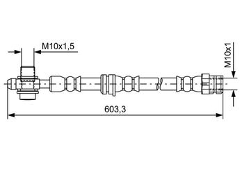 Fren Hortumu Ön Sağ veya Sol BOSCH 1 987 481 742  1987481742 1 987 481 742 5N0611701A 5N0 611 701 A 5N0611701